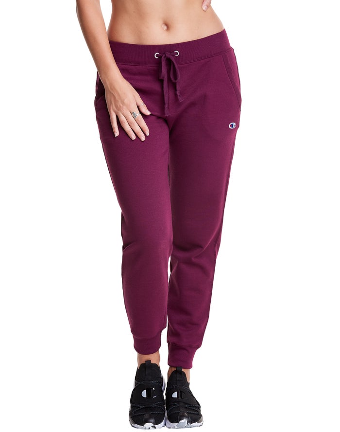 Champion Joggingbroek Dames - DonkerPaars - Powerblend Fleece ( 594128-OGY )